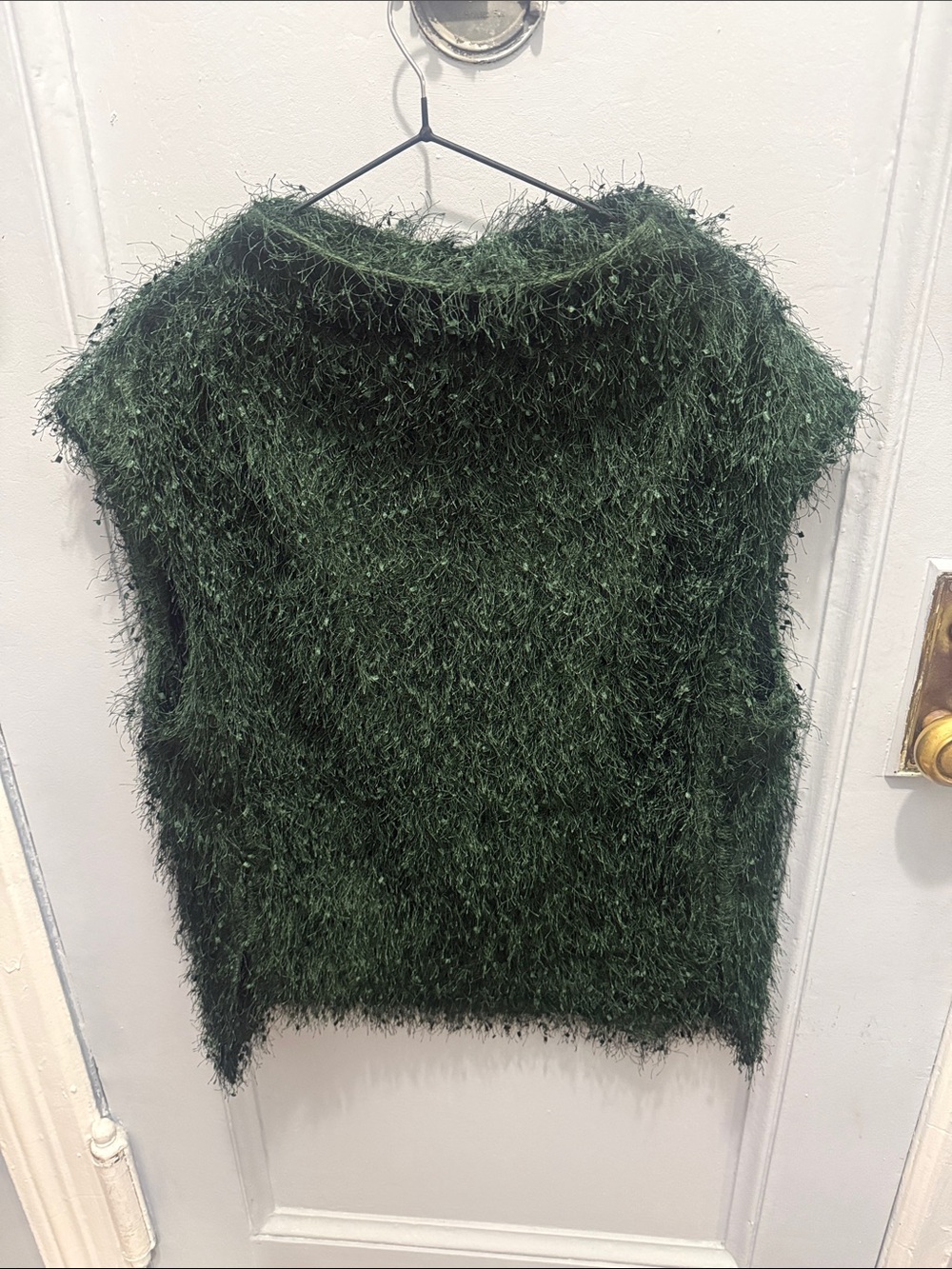 Zara Deep Green Eyelash Knit Top